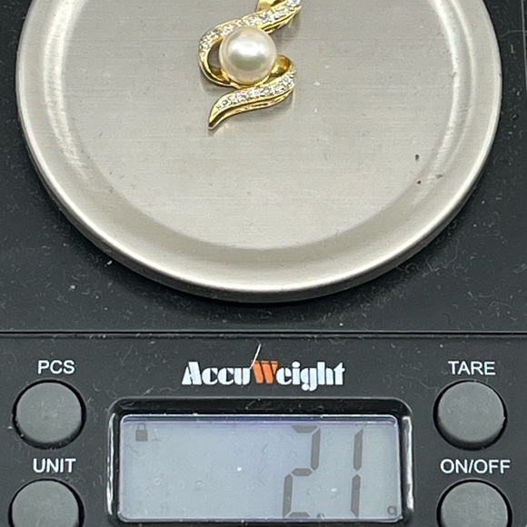 ✨ Vintage 14K Gold Akoya Pearl Pendant – 585 CSL Estate Jewelry - Picture 10 of 14